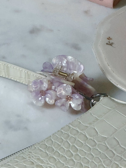 Muse Claw Clip in Purple Flower - MOUSAI