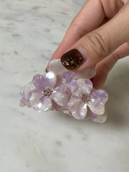 Muse Claw Clip in Purple Flower - MOUSAI