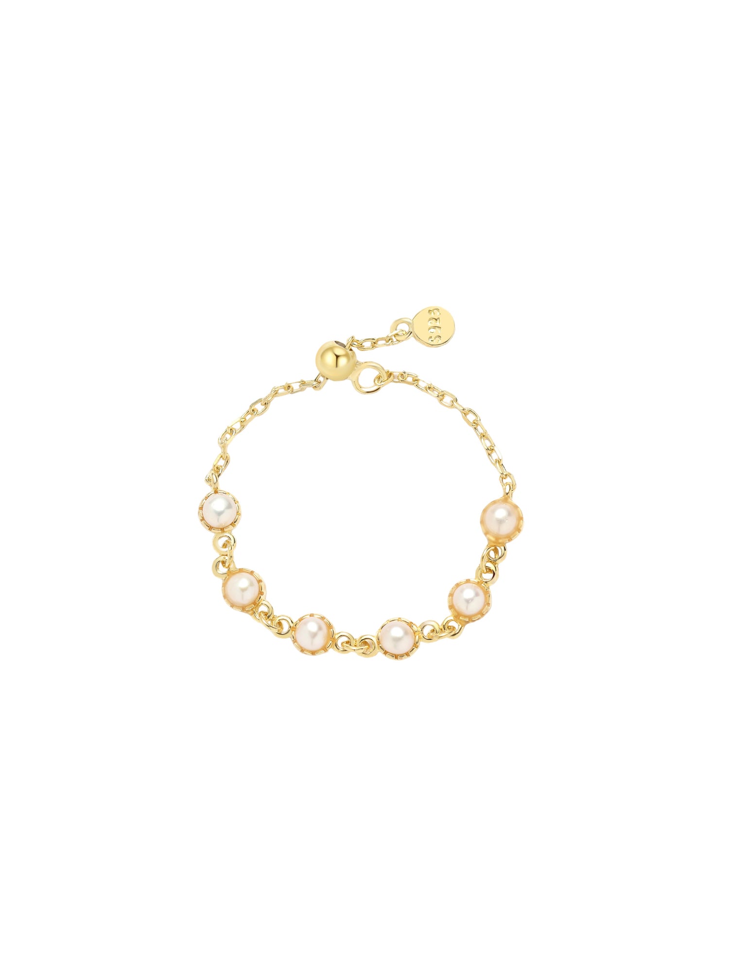 Freya Pearl Chain Ring - MOUSAI