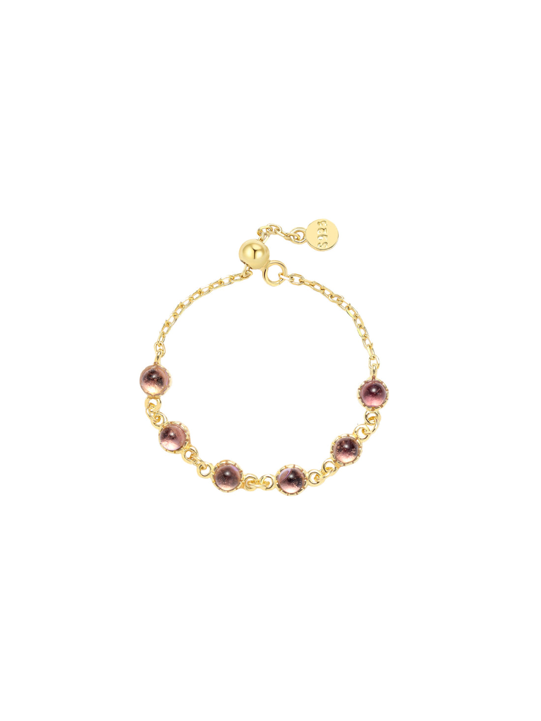 Freya Amethyst Chain Ring - MOUSAI