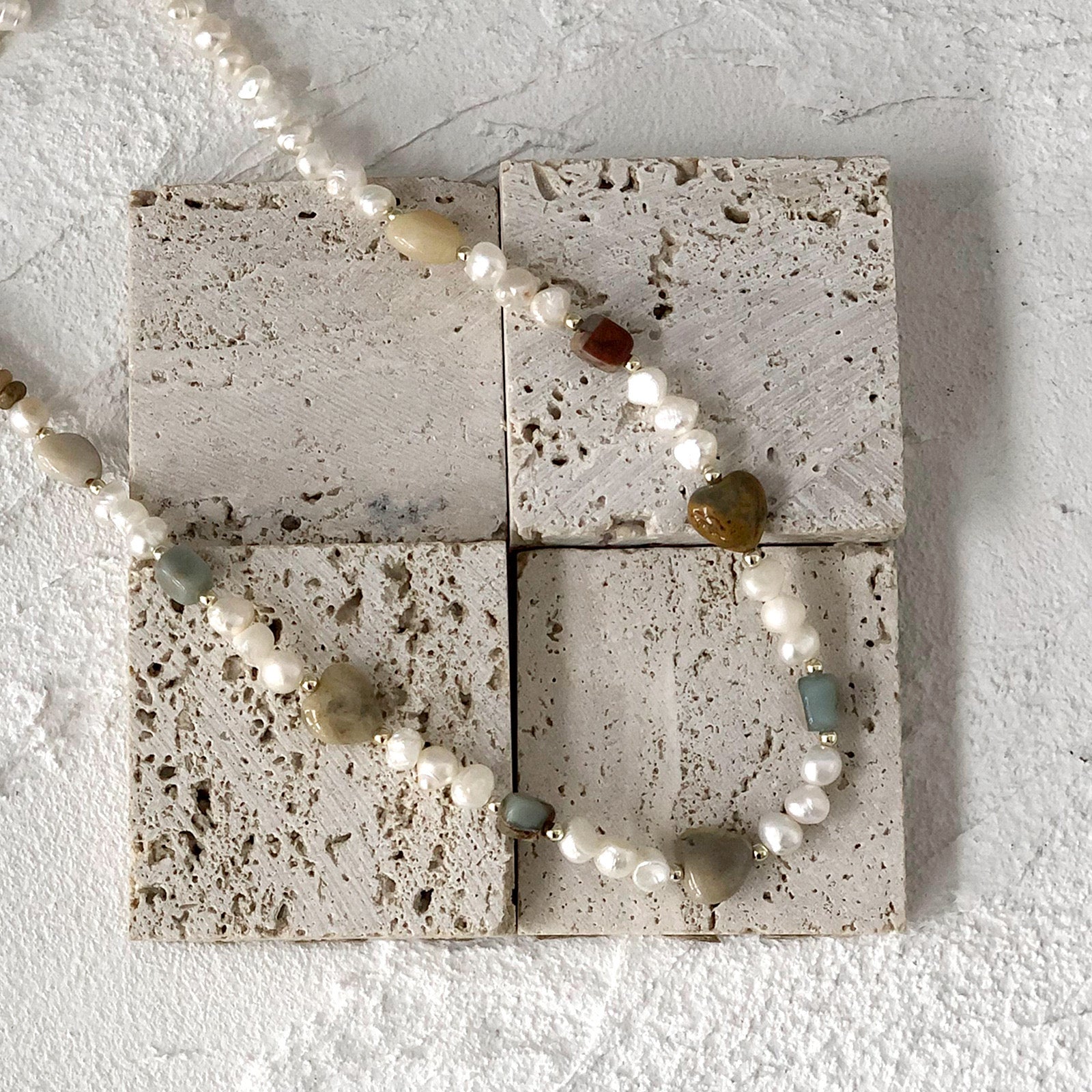 Leilani Gemstone Pearl Necklace - MOUSAI