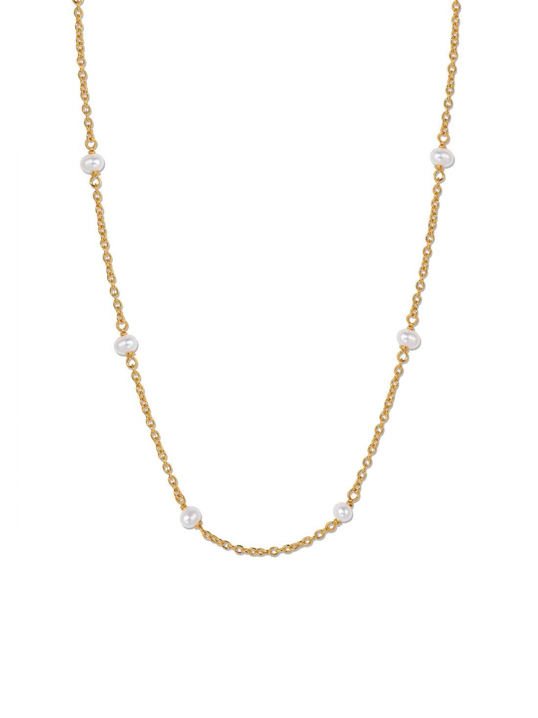 Hazel Pearl Chain Necklace - MOUSAI