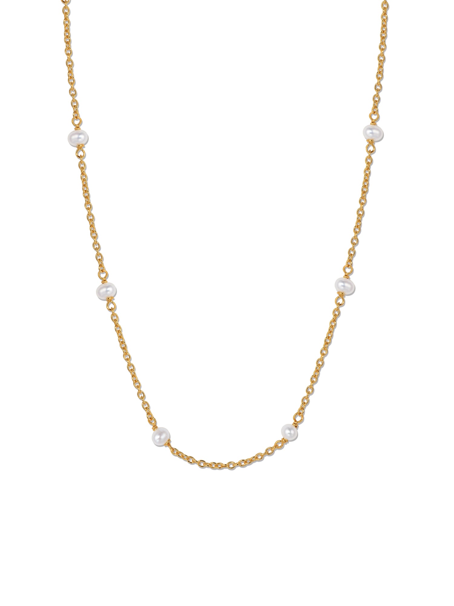 Hazel Pearl Chain Necklace - MOUSAI