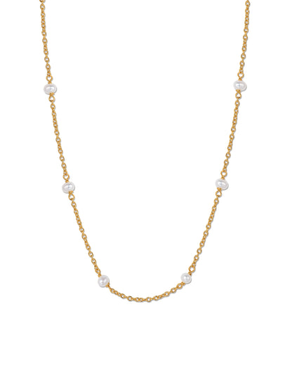 Hazel Pearl Chain Necklace - MOUSAI
