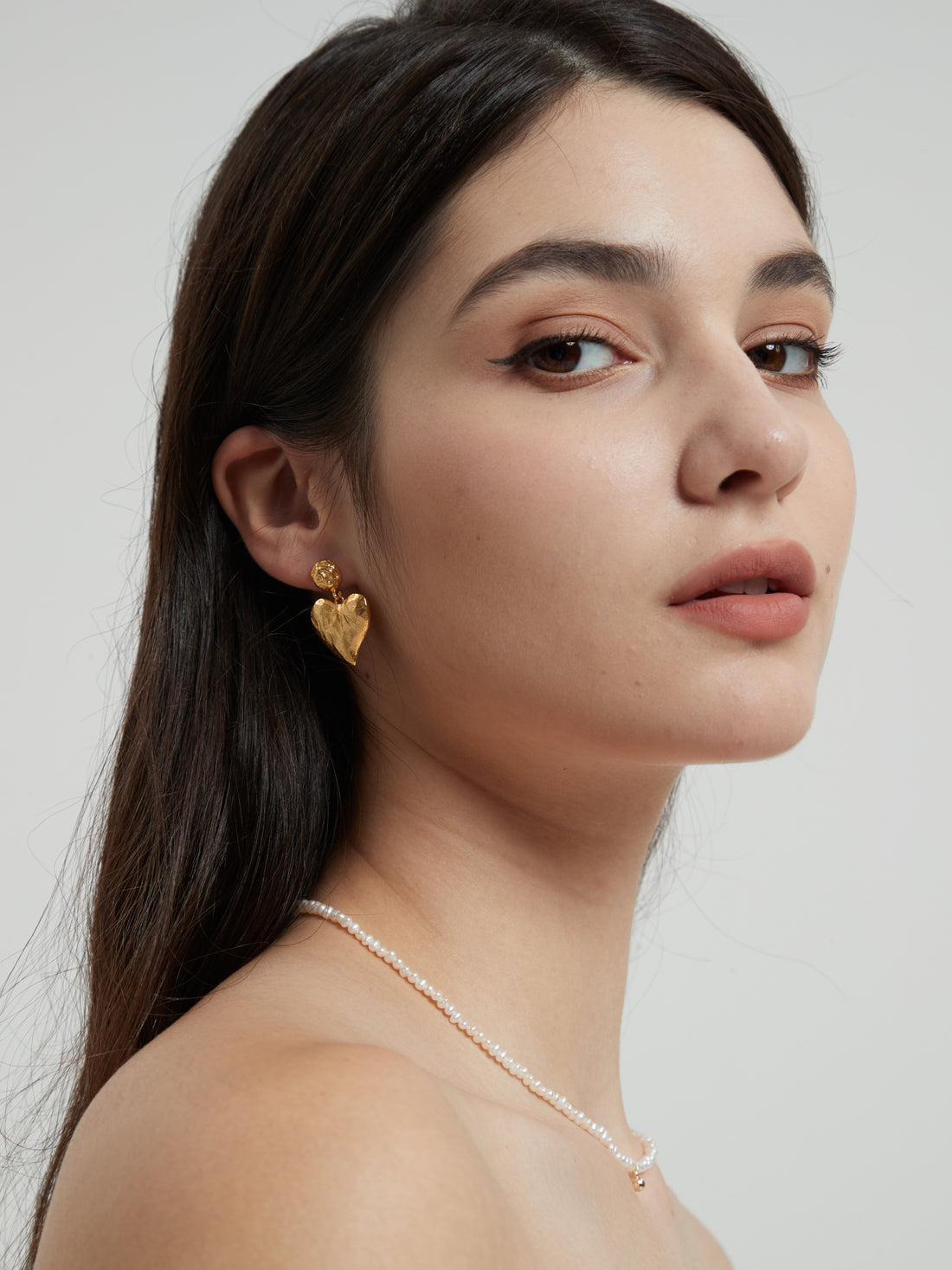 Valentina Heart Drop Earrings - MOUSAI